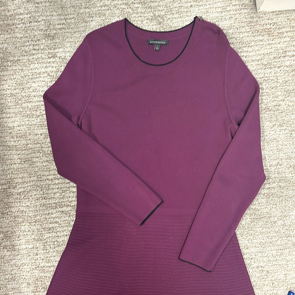[Banana Republic] Burgundy sweater dress, L
